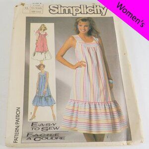 Simplicity 7481 Clothing Pattern EASY UNCUT size22-24 Dress, short sleeves shit